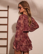 Morning Still Tiered Paisley Mini Dress