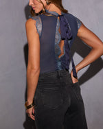 Blue % Blush Hour Lace Bodysuit-4