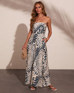 Ebonie Strapless Tropical Jumpsuit