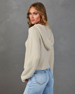 Snug Bliss Knit Drawstring Hood Sweater