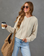 Snug Bliss Knit Drawstring Hood Sweater