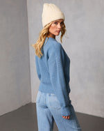 Blue % Whilma Ribbed Knit Sweater-4