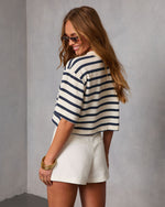 At Dockside Striped Short Sleeve Top
