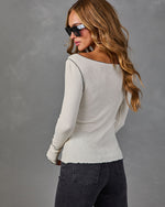 Fayden Knit Contrast Lettuce Trim Top