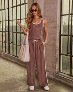 Brown % Move It Babe Cupro Tank Top-1