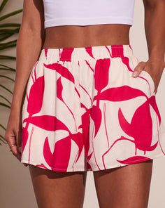 Summer Radiance Tropical Print Shorts