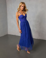 Plus One Tulle Pleated Midi Dress