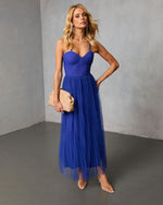 Plus One Tulle Pleated Midi Dress