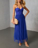 Plus One Tulle Pleated Midi Dress
