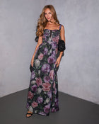 Willow Hour Printed A Line Maxi Dress