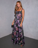 Willow Hour Printed A Line Maxi Dress