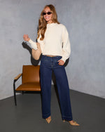 Cream % Amsterdam Mock Neck Sweater-2