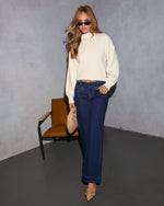 Cream % Amsterdam Mock Neck Sweater-6