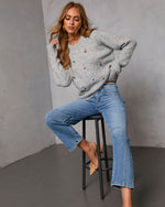 Sweet Petals Knit Embroidered Sweater