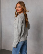 Sweet Petals Knit Embroidered Sweater