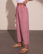 Nautical Honey Striped Barrel Leg Pants