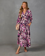 Heirloom Rose Floral Cut Out Maxi Dress