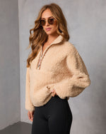 Cold Embrace Teddy Quarter Zip Sweatshirt