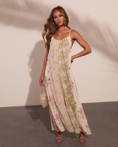 color block maxi dresses Sunset Rays Color block Maxi Dress, Pastel Multi Small
