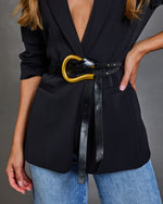 Jada Vegan Leather Double Wrap Waist Belt
