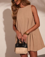 Gentle Hour Linen Blend Mini Dress
