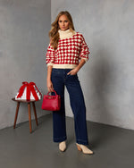 Fireside Affair Checkered Turtleneck Sweater