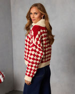 Fireside Affair Checkered Turtleneck Sweater