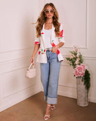 Elegant Rise Floral Print Blazer