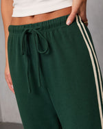 Green Multi % Quiet Day Striped Straight Leg Sweatpants-6