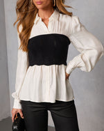 Nebbia Contrast Twofer Top