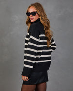 Early Riser Knit Striped Turtleneck Sweater