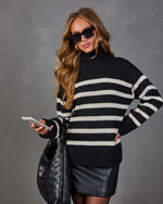 Early Riser Knit Striped Turtleneck Sweater