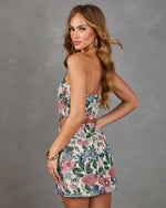 Blissful Blooms Floral Tapestry Corset Top