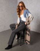 Glacielle Abstract Duster Cardigan