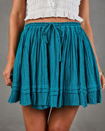 Summer Rodeo Pleated Cotton Mini Skirt