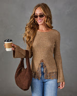 Penny Lace Hem Twofer Sweater