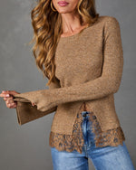 Penny Lace Hem Twofer Sweater