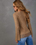 Penny Lace Hem Twofer Sweater