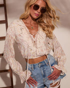 Cottage Bloom Ruffle Floral Top