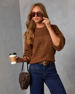 Brown % Alana Knit Pullover Sweater-5