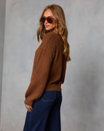 Brown % Alana Knit Pullover Sweater-4