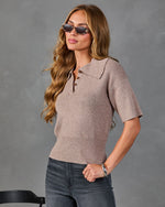 Bellmont Ribbed Knit Short Sleeve Sweater
