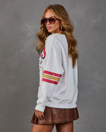 San Francisco 49ers Fleece Striped Sleeve Graphic Sweatshirt