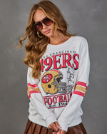 San Francisco 49ers Fleece Striped Sleeve Graphic Sweatshirt