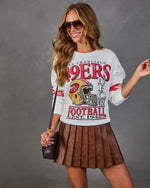 San Francisco 49ers Fleece Striped Sleeve Graphic Sweatshirt