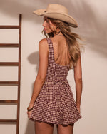 Carlena Cotton Gingham Romper