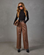 Wilder Vegan Leather Straight Leg Pants