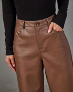 Wilder Vegan Leather Straight Leg Pants