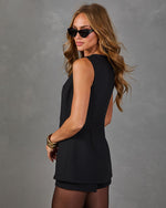 Luxe Affair Bow Trim Layered Peplum Romper