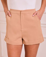 Khaki % Standards Pocketed Tailored Shorts-1